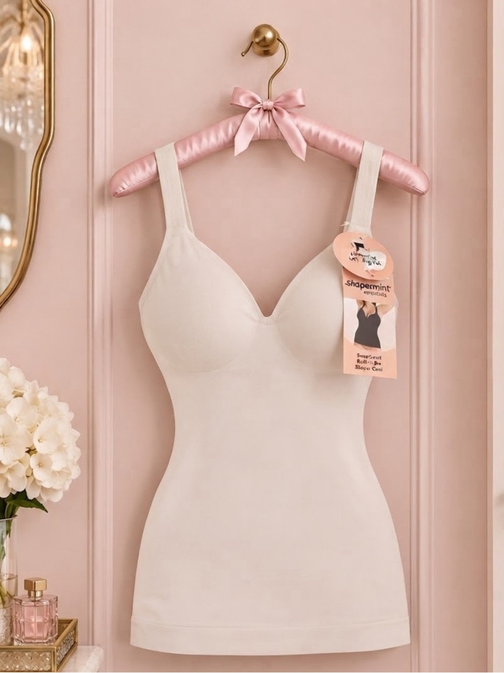 NWT SHAPERMINT Sweetheart Built-In Wireless Bra
XL (12/14) Chai SHAPING CAMI